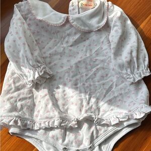 Baby Luigi Bodysuit with Pink Hearts